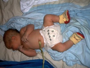 Ben a few moments after the birth