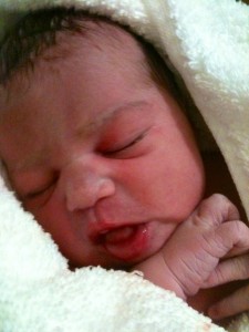Five minutes old
